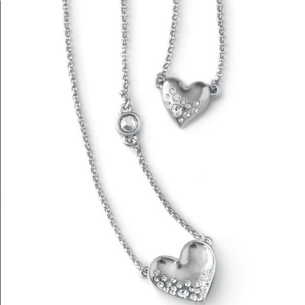 Lia Sophia Better Together Matte Silver Necklace